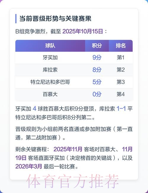 世界杯预选赛球队排名解析